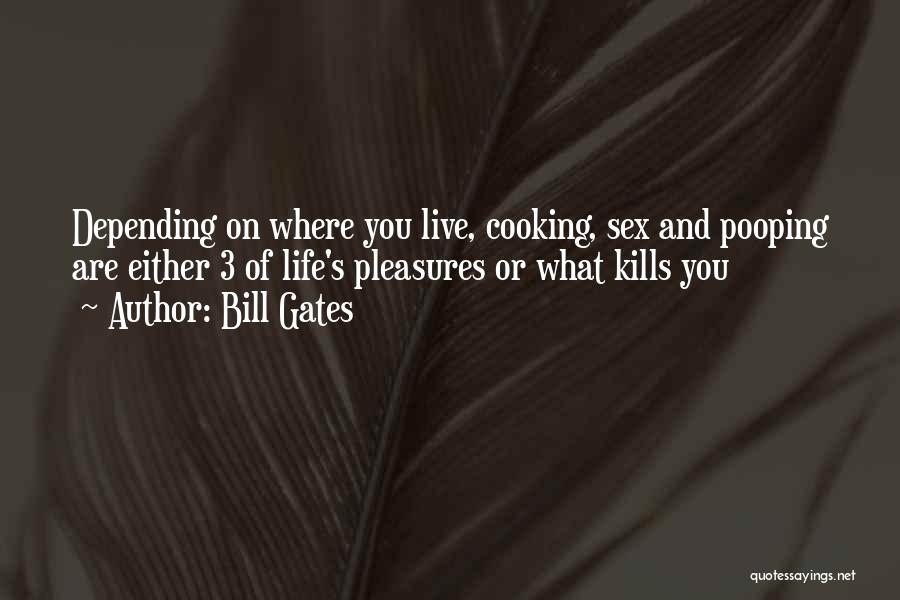 Bill Gates Quotes: Depending On Where You Live, Cooking, Sex And Pooping Are Either 3 Of Life's Pleasures Or What Kills You