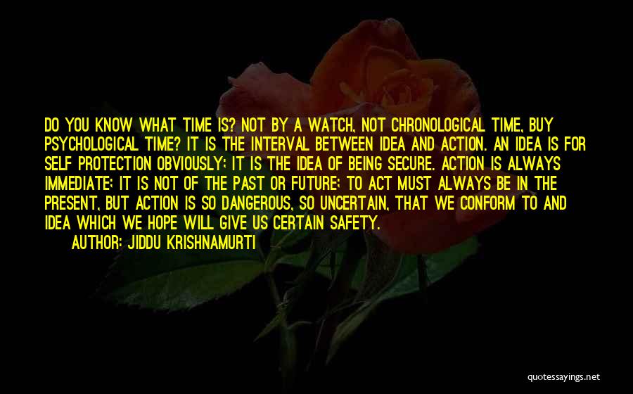 Jiddu Krishnamurti Quotes: Do You Know What Time Is? Not By A Watch, Not Chronological Time, Buy Psychological Time? It Is The Interval