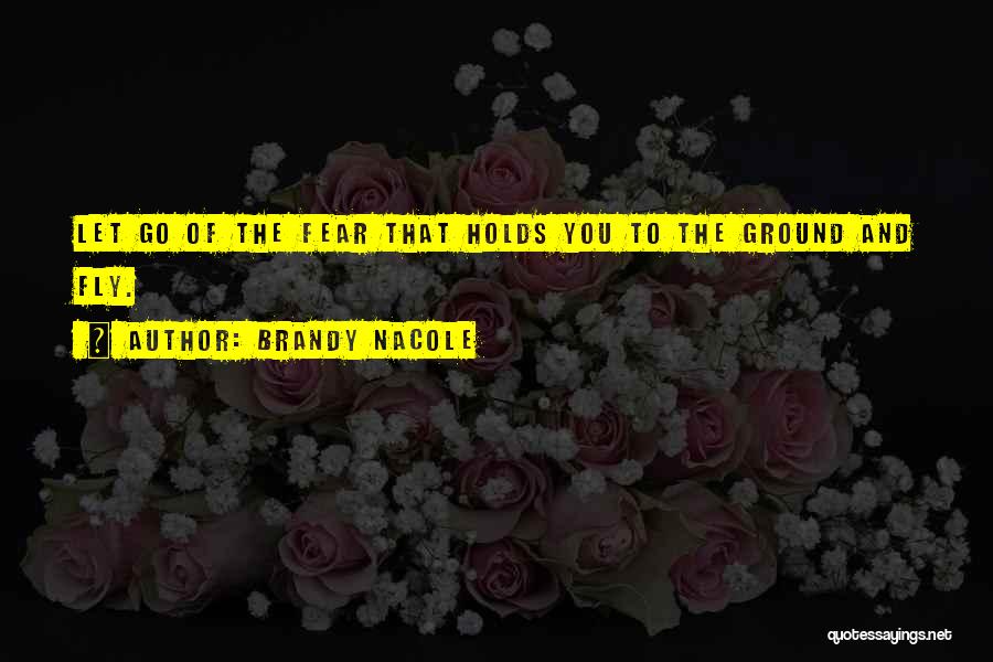 Brandy Nacole Quotes: Let Go Of The Fear That Holds You To The Ground And Fly.