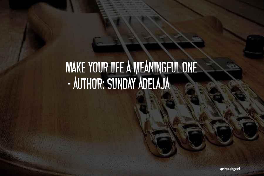 Sunday Adelaja Quotes: Make Your Life A Meaningful One