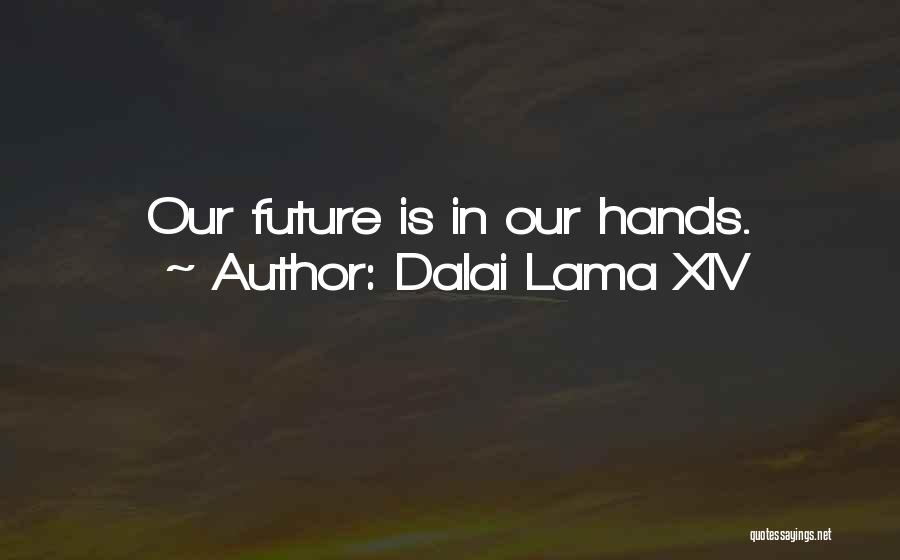 Dalai Lama XIV Quotes: Our Future Is In Our Hands.
