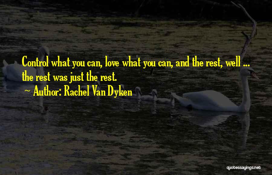 Rachel Van Dyken Quotes: Control What You Can, Love What You Can, And The Rest, Well ... The Rest Was Just The Rest.