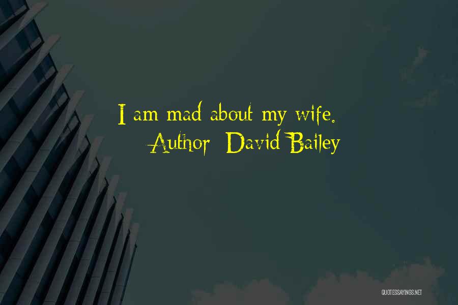 David Bailey Quotes: I Am Mad About My Wife.