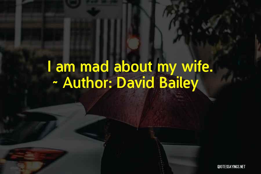 David Bailey Quotes: I Am Mad About My Wife.