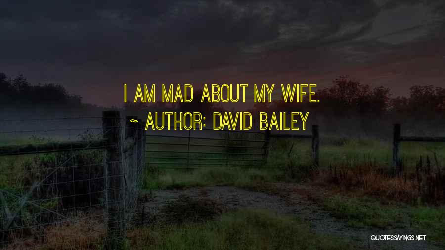 David Bailey Quotes: I Am Mad About My Wife.