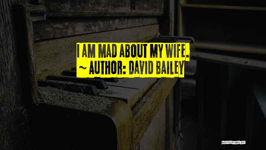 David Bailey Quotes: I Am Mad About My Wife.