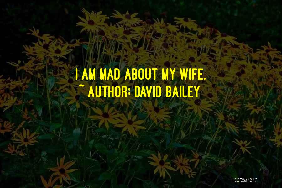 David Bailey Quotes: I Am Mad About My Wife.