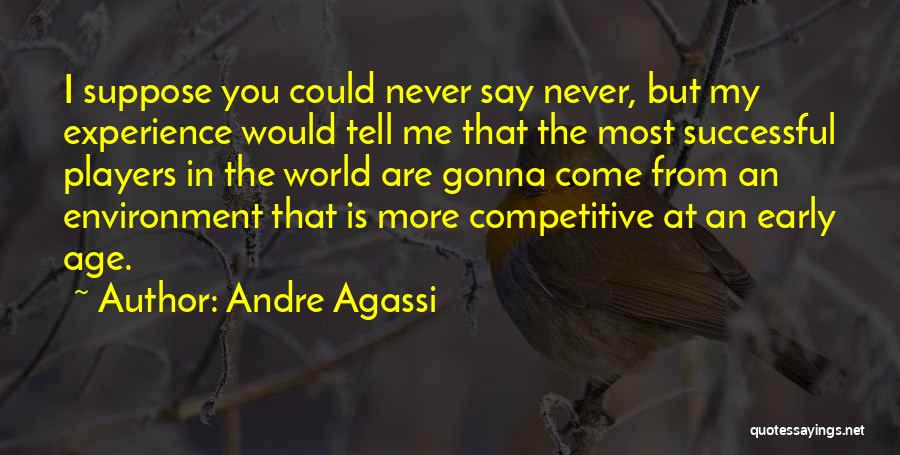 Andre Agassi Quotes: I Suppose You Could Never Say Never, But My Experience Would Tell Me That The Most Successful Players In The