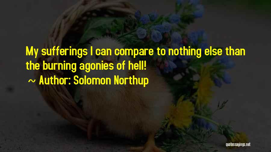 Solomon Northup Quotes: My Sufferings I Can Compare To Nothing Else Than The Burning Agonies Of Hell!