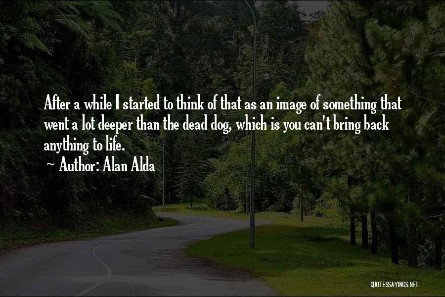 Alan Alda Quotes: After A While I Started To Think Of That As An Image Of Something That Went A Lot Deeper Than