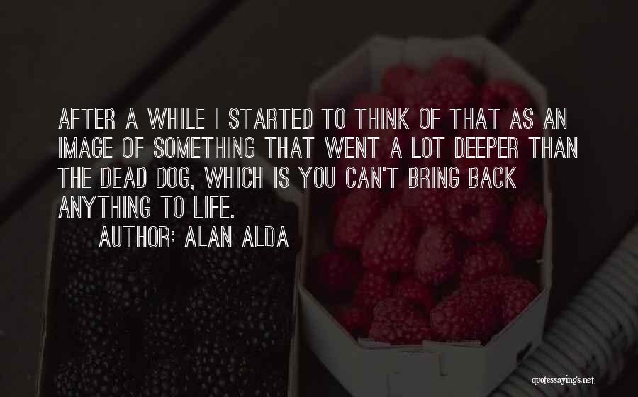 Alan Alda Quotes: After A While I Started To Think Of That As An Image Of Something That Went A Lot Deeper Than