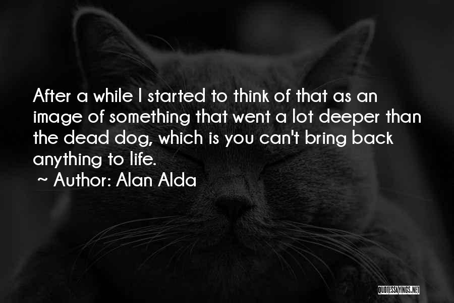 Alan Alda Quotes: After A While I Started To Think Of That As An Image Of Something That Went A Lot Deeper Than