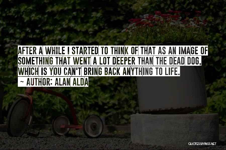 Alan Alda Quotes: After A While I Started To Think Of That As An Image Of Something That Went A Lot Deeper Than