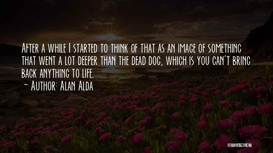 Alan Alda Quotes: After A While I Started To Think Of That As An Image Of Something That Went A Lot Deeper Than