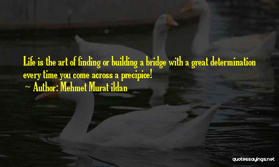 Mehmet Murat Ildan Quotes: Life Is The Art Of Finding Or Building A Bridge With A Great Determination Every Time You Come Across A