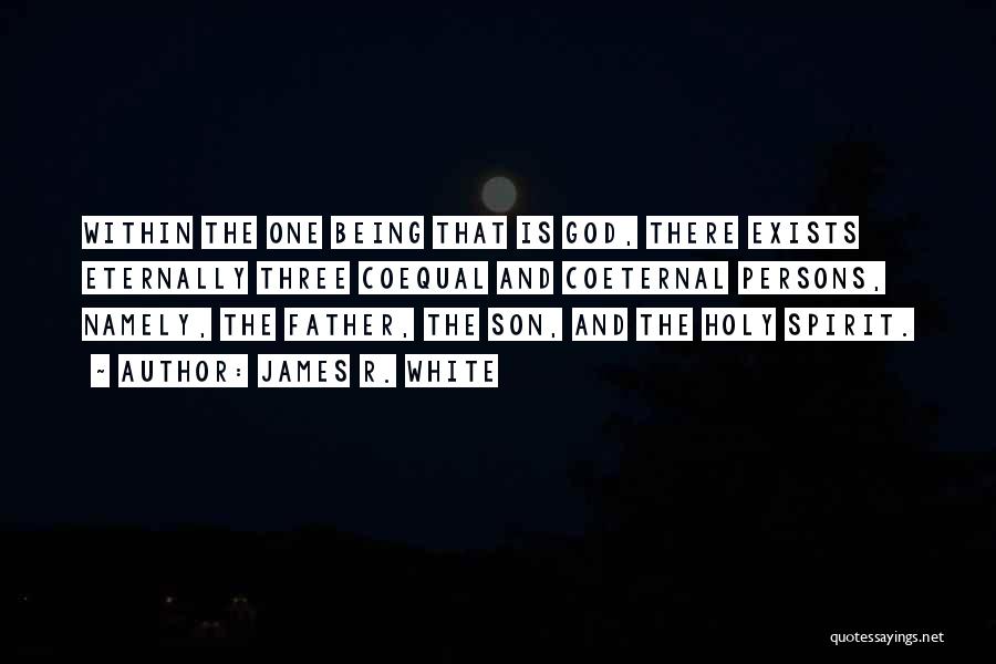 James R. White Quotes: Within The One Being That Is God, There Exists Eternally Three Coequal And Coeternal Persons, Namely, The Father, The Son,