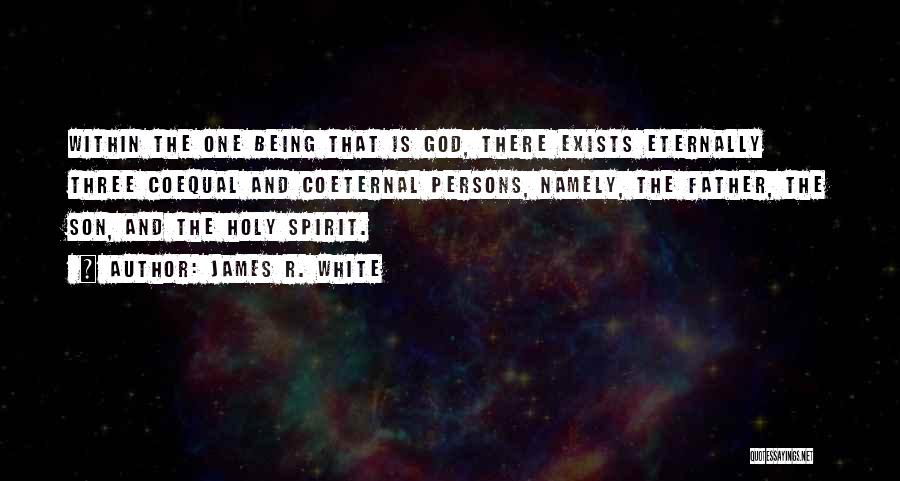 James R. White Quotes: Within The One Being That Is God, There Exists Eternally Three Coequal And Coeternal Persons, Namely, The Father, The Son,