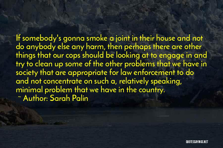 Sarah Palin Quotes: If Somebody's Gonna Smoke A Joint In Their House And Not Do Anybody Else Any Harm, Then Perhaps There Are