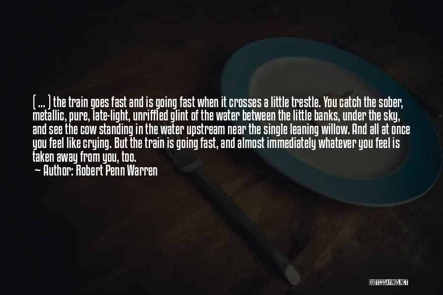 Robert Penn Warren Quotes: ( ... ) The Train Goes Fast And Is Going Fast When It Crosses A Little Trestle. You Catch The