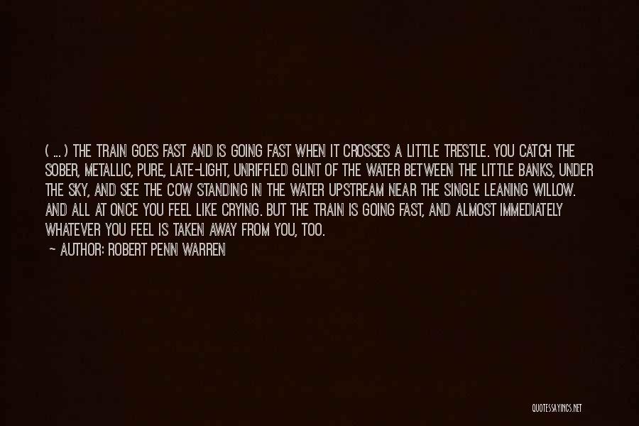 Robert Penn Warren Quotes: ( ... ) The Train Goes Fast And Is Going Fast When It Crosses A Little Trestle. You Catch The