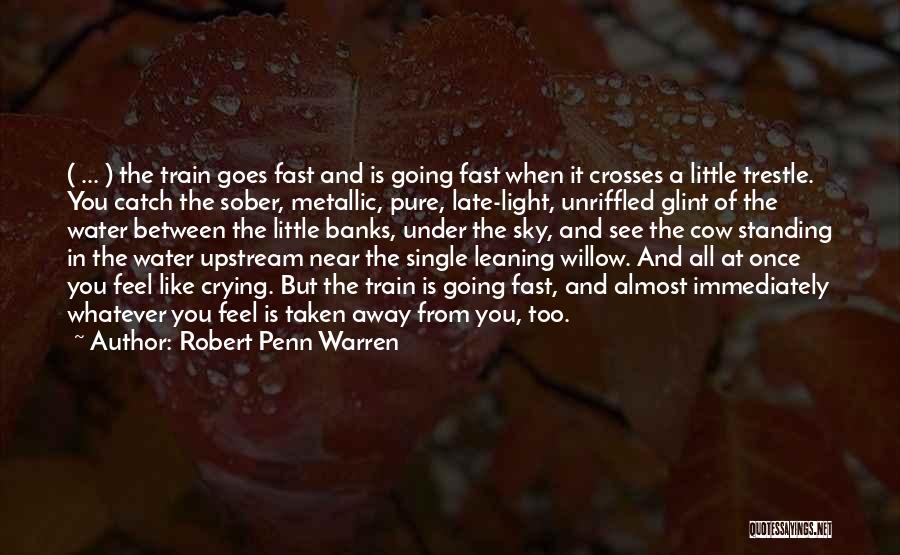 Robert Penn Warren Quotes: ( ... ) The Train Goes Fast And Is Going Fast When It Crosses A Little Trestle. You Catch The