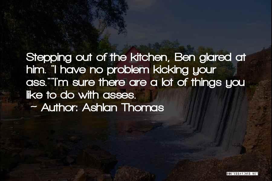 Ashlan Thomas Quotes: Stepping Out Of The Kitchen, Ben Glared At Him. I Have No Problem Kicking Your Ass.i'm Sure There Are A