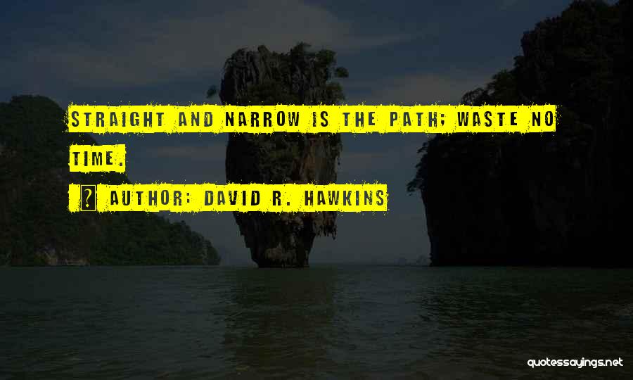 David R. Hawkins Quotes: Straight And Narrow Is The Path; Waste No Time.