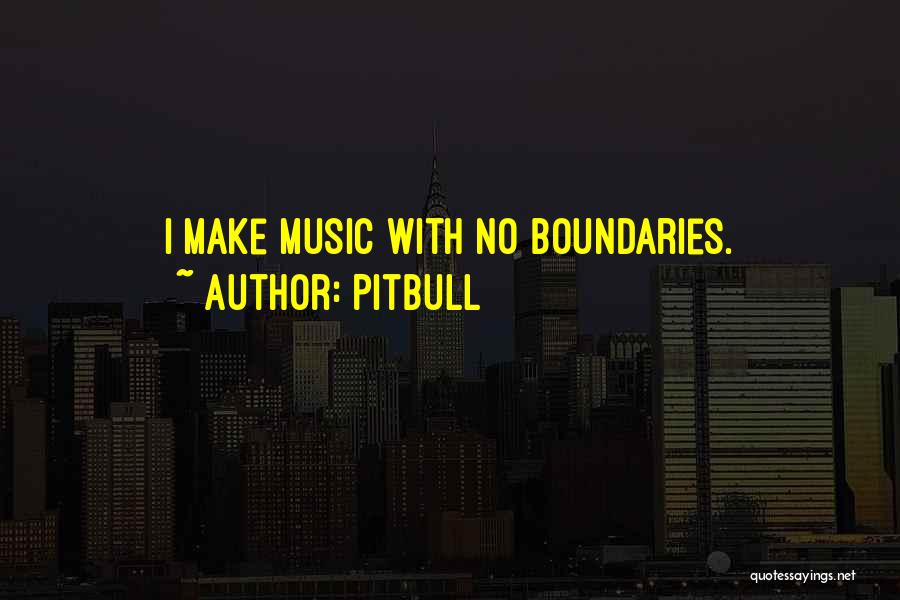 Pitbull Quotes: I Make Music With No Boundaries.