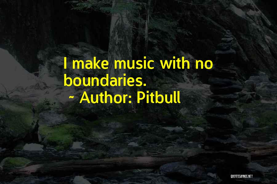 Pitbull Quotes: I Make Music With No Boundaries.