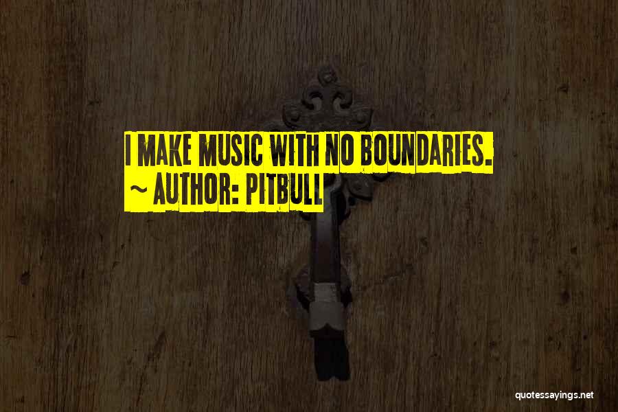 Pitbull Quotes: I Make Music With No Boundaries.