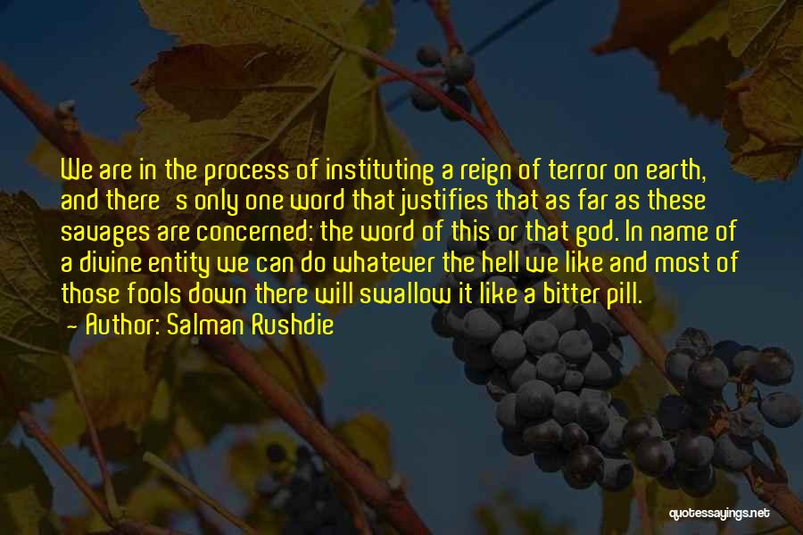 Salman Rushdie Quotes: We Are In The Process Of Instituting A Reign Of Terror On Earth, And There's Only One Word That Justifies