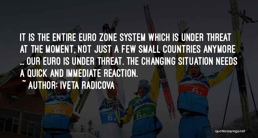 Iveta Radicova Quotes: It Is The Entire Euro Zone System Which Is Under Threat At The Moment, Not Just A Few Small Countries