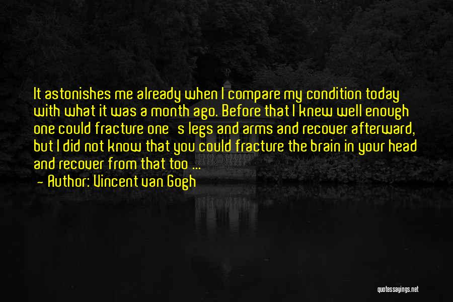 Vincent Van Gogh Quotes: It Astonishes Me Already When I Compare My Condition Today With What It Was A Month Ago. Before That I