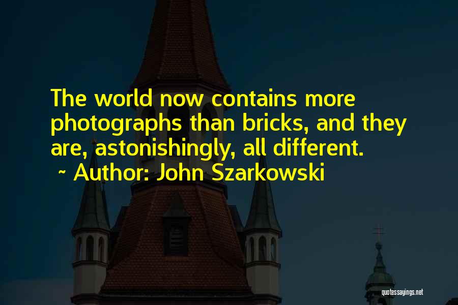 John Szarkowski Quotes: The World Now Contains More Photographs Than Bricks, And They Are, Astonishingly, All Different.