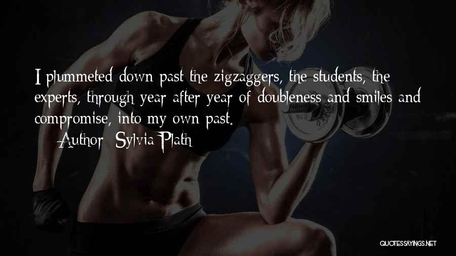 Sylvia Plath Quotes: I Plummeted Down Past The Zigzaggers, The Students, The Experts, Through Year After Year Of Doubleness And Smiles And Compromise,