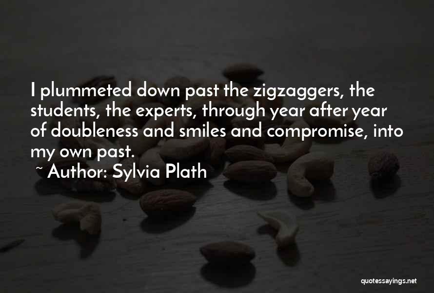 Sylvia Plath Quotes: I Plummeted Down Past The Zigzaggers, The Students, The Experts, Through Year After Year Of Doubleness And Smiles And Compromise,
