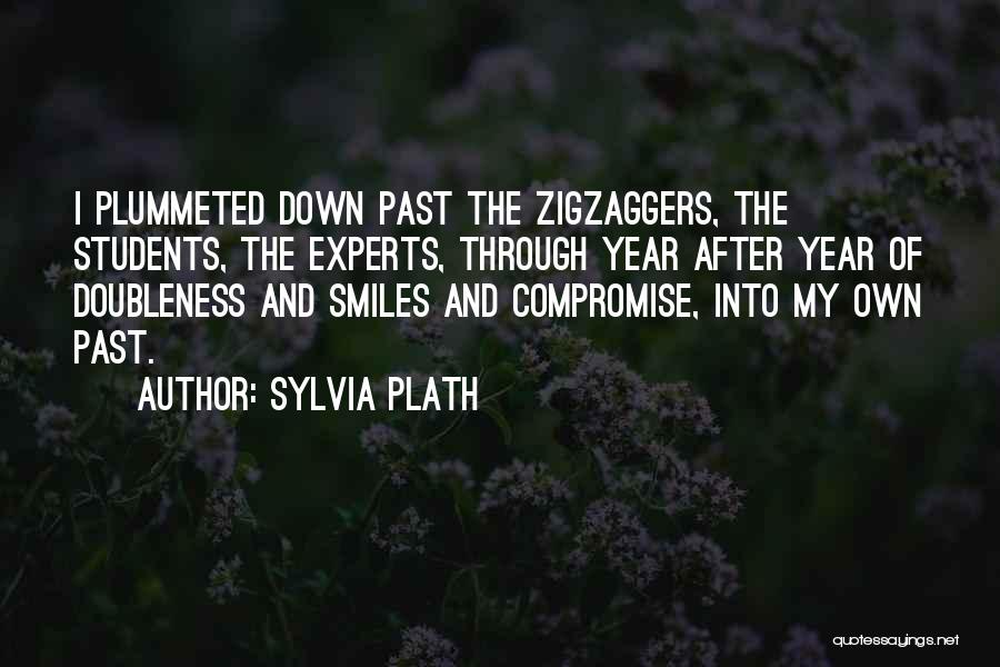 Sylvia Plath Quotes: I Plummeted Down Past The Zigzaggers, The Students, The Experts, Through Year After Year Of Doubleness And Smiles And Compromise,