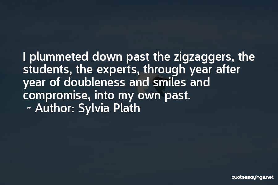 Sylvia Plath Quotes: I Plummeted Down Past The Zigzaggers, The Students, The Experts, Through Year After Year Of Doubleness And Smiles And Compromise,