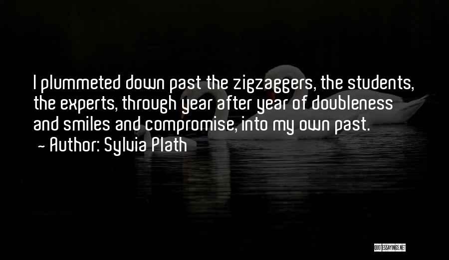 Sylvia Plath Quotes: I Plummeted Down Past The Zigzaggers, The Students, The Experts, Through Year After Year Of Doubleness And Smiles And Compromise,