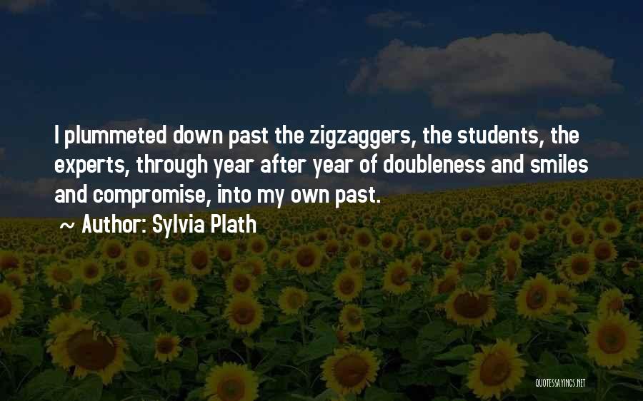 Sylvia Plath Quotes: I Plummeted Down Past The Zigzaggers, The Students, The Experts, Through Year After Year Of Doubleness And Smiles And Compromise,
