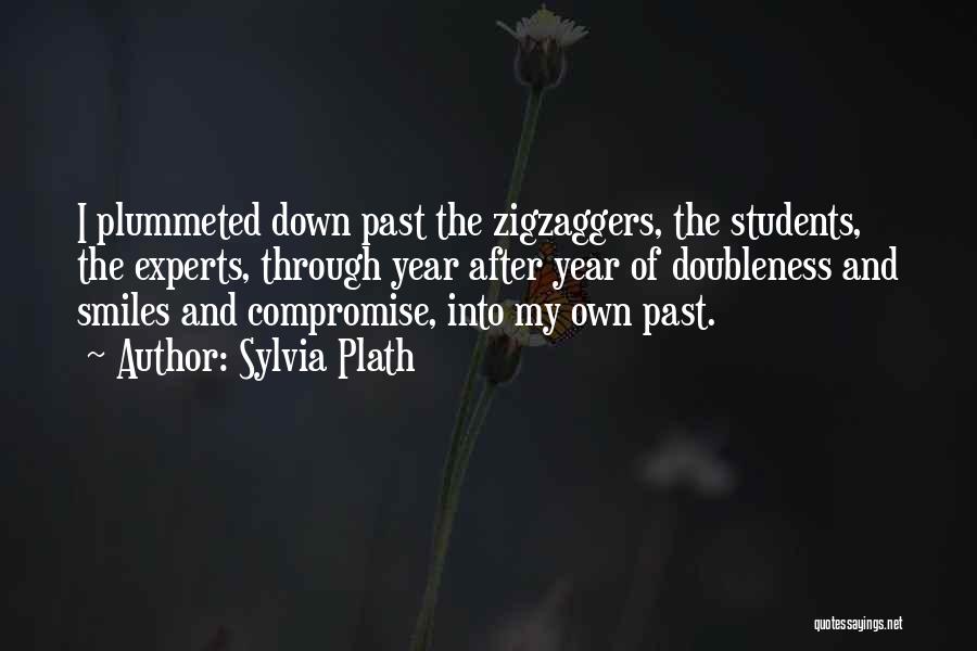 Sylvia Plath Quotes: I Plummeted Down Past The Zigzaggers, The Students, The Experts, Through Year After Year Of Doubleness And Smiles And Compromise,