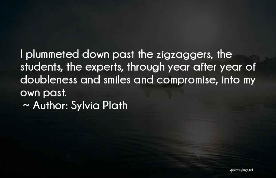 Sylvia Plath Quotes: I Plummeted Down Past The Zigzaggers, The Students, The Experts, Through Year After Year Of Doubleness And Smiles And Compromise,