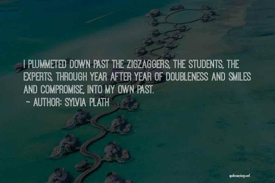 Sylvia Plath Quotes: I Plummeted Down Past The Zigzaggers, The Students, The Experts, Through Year After Year Of Doubleness And Smiles And Compromise,