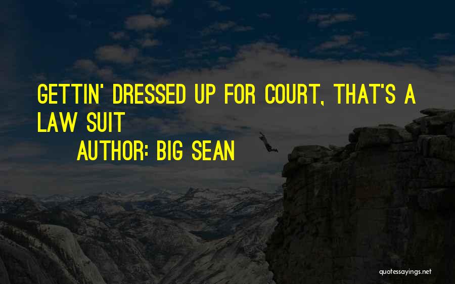 Big Sean Quotes: Gettin' Dressed Up For Court, That's A Law Suit