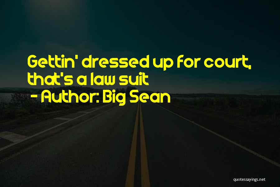Big Sean Quotes: Gettin' Dressed Up For Court, That's A Law Suit