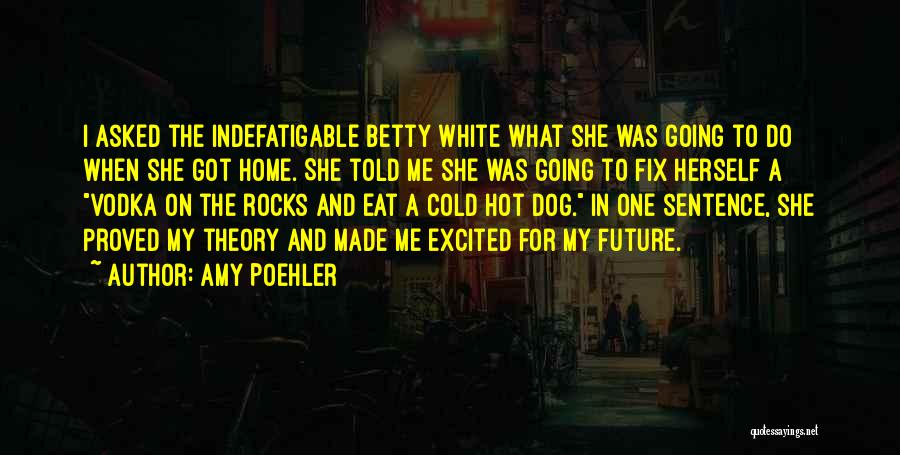 Amy Poehler Quotes: I Asked The Indefatigable Betty White What She Was Going To Do When She Got Home. She Told Me She