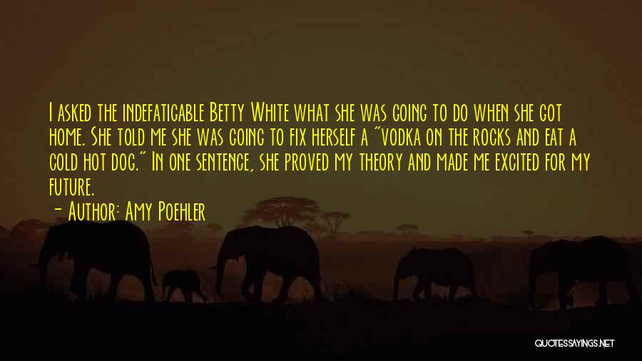 Amy Poehler Quotes: I Asked The Indefatigable Betty White What She Was Going To Do When She Got Home. She Told Me She