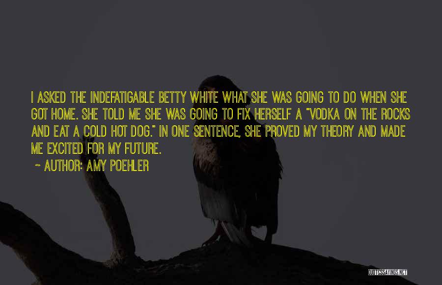 Amy Poehler Quotes: I Asked The Indefatigable Betty White What She Was Going To Do When She Got Home. She Told Me She