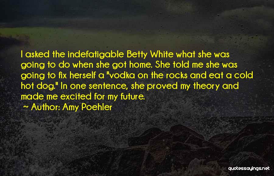 Amy Poehler Quotes: I Asked The Indefatigable Betty White What She Was Going To Do When She Got Home. She Told Me She
