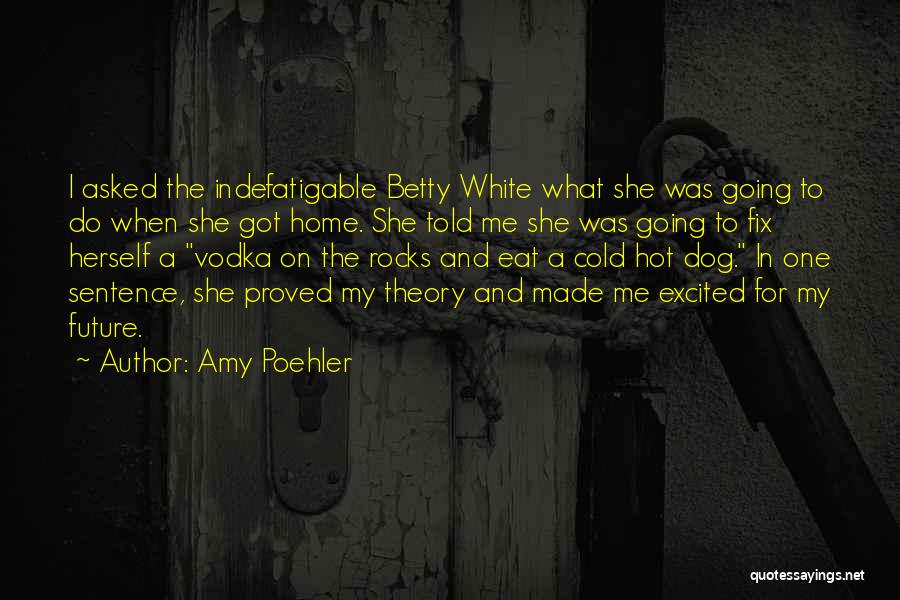 Amy Poehler Quotes: I Asked The Indefatigable Betty White What She Was Going To Do When She Got Home. She Told Me She